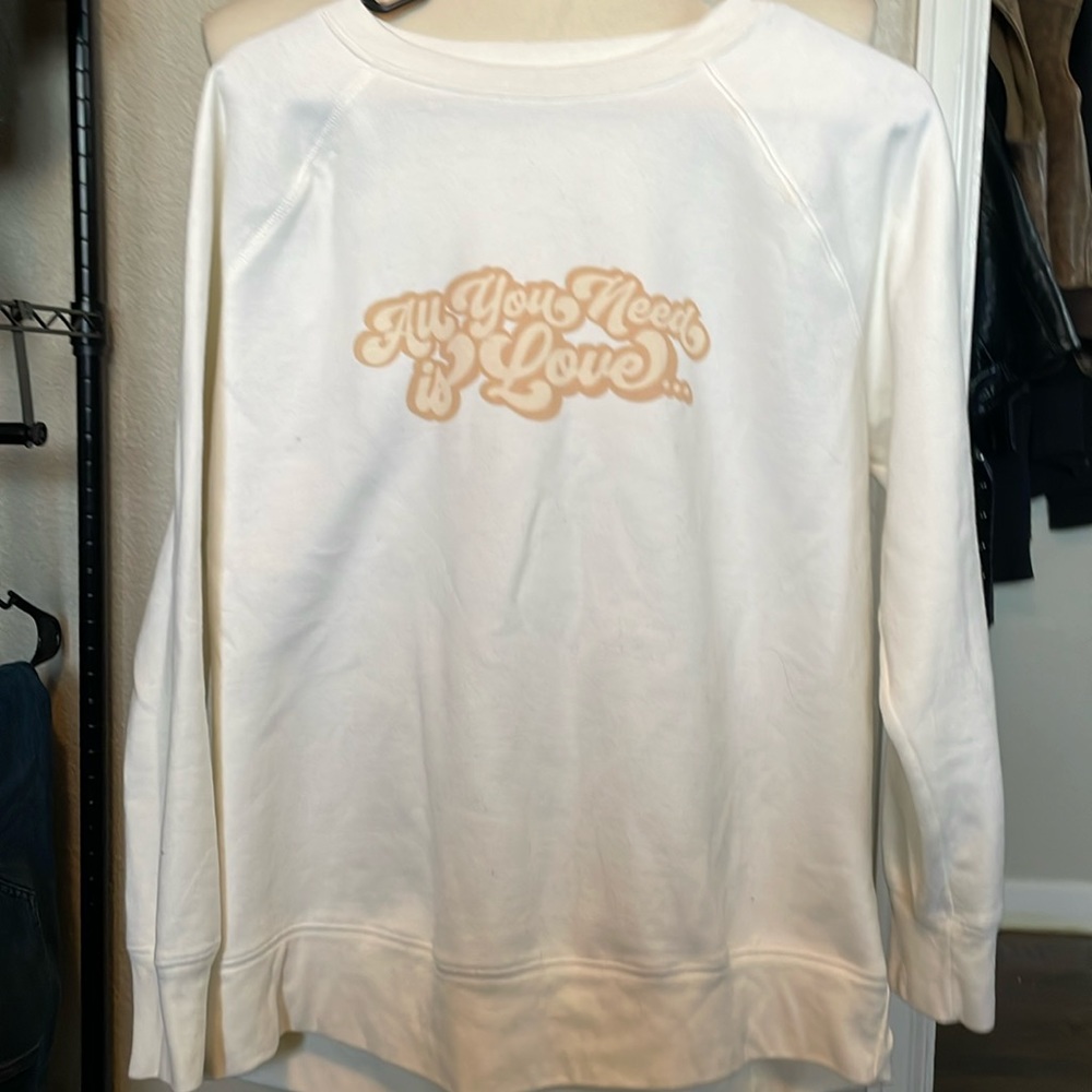 All you need is love crewneck sweater
